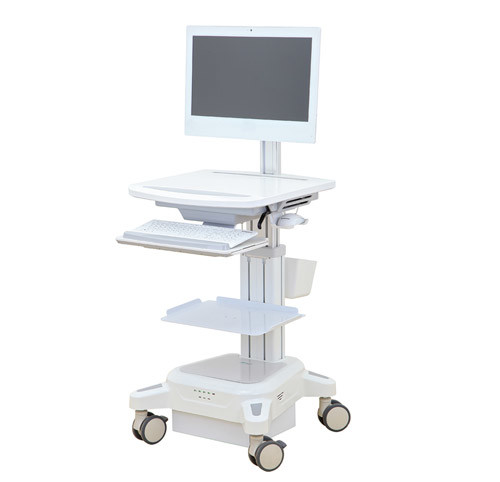Movable Computer Workstation Trolley Height 80-115cm ABS Plastic Injection