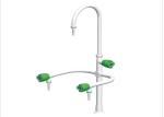 Single / Double Way PP Goose Neck Water Tap Lab Fittings Corrosion Resistant