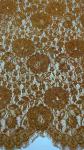 Brown Color Chenille Yarn Floral Scalloped Edge Lace Fabric By The Yard Dress