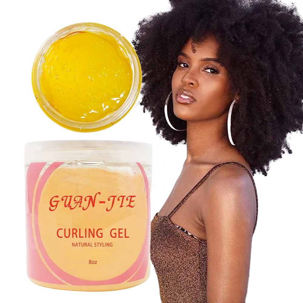 Transparent Customizable Gel for Wavy Curly and Coily Hair Styling Frizz Prevention