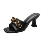 2035-3 Fashion Sexy High-Heeled Sandals Open Toe Thin Sandals Thick With Net Red