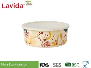 China Heat Resistance Bamboo Fiber Storage Box , Reusable Biodegradable Food Containers factory
