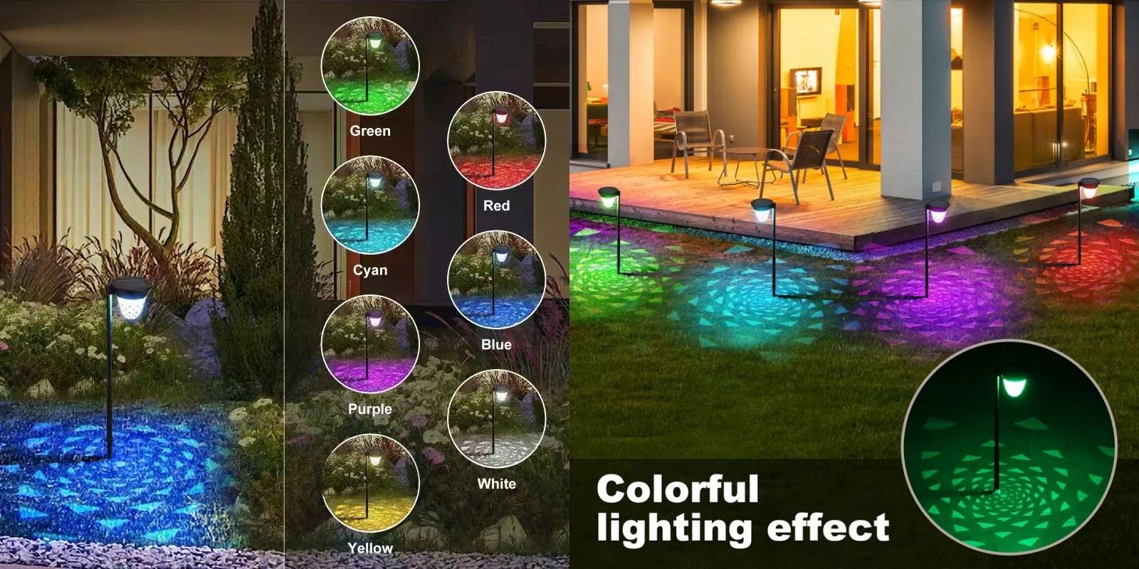 Rose lighting effect Solar Landscape Lights waterproof IP65 ground light