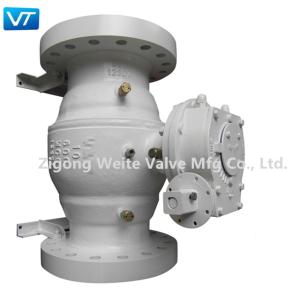 China 300LB 10 Inch Ball Valve WCB Carbon Steel Trunnion Mounted factory