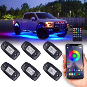 China IP68 Waterproof RGB Multicolor Rock Lights Wireless Bluetooth Control factory