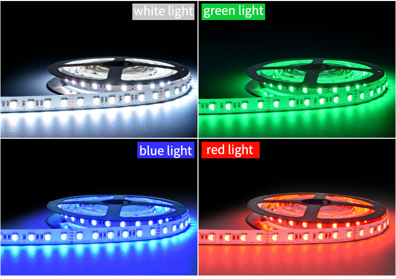 Flexible Copper Lamp Body SMD 5050 LED Strip Light 23W 520-530nm