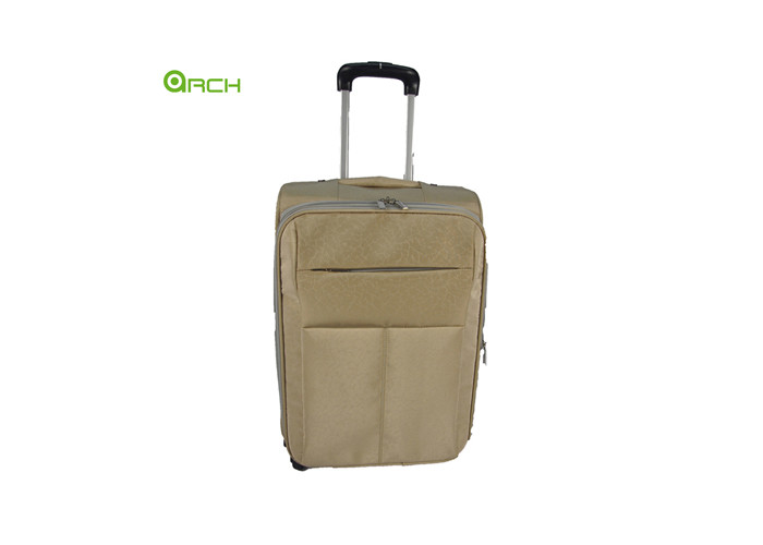 Aluminum Trolley Nylon Expandable Luggage With Spinner Wheels