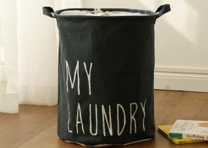 China Puting Foldable canvas washing laundry clothes basket toy storage bag large box customized my laundry blue grey black factory