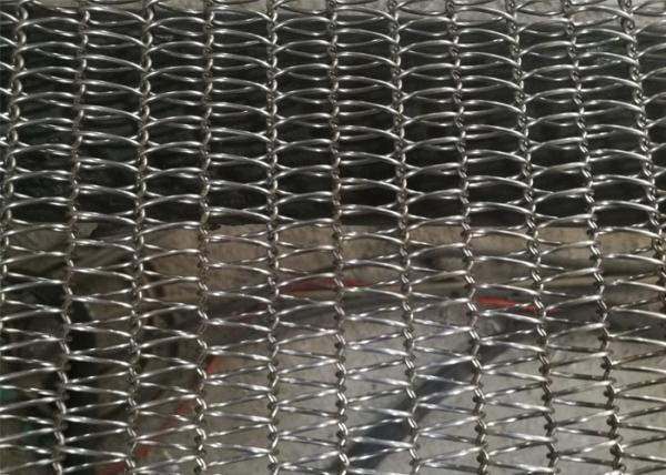 Lightest Diamond Spiral Conveyor Wire Mesh Belt To Frozen Products And Dried