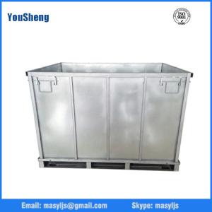 China Collapsible and stackable Powder Coating steel storage Container factory