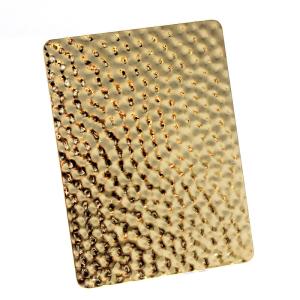 China Golden Water Ripple Hammered Decorative Stainless Steel Sheet For Ceilings Walls And Plates factory