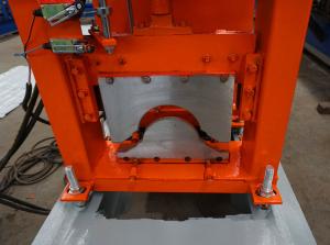China 7 KW Power Durable Ridge Cap Roll Forming Machine / Gutter Forming Machine factory