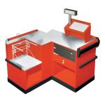 1200MM Aluminum Alloy Supermarket Checkout Counter With Conveyor Belt ISO9001