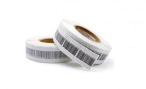 China EAS security anti theft barcode labels eas rf label with barcode on sale