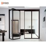 Modern House Frameless Black T5 Aluminum Folding Doors