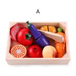 Cooking Props 5.5cm Wooden Role Play Food Magnetic Fruit Toys