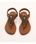 BS119 Sandals Female Slope Heel New Summer Flip Flops Rhinestone Fairy Style