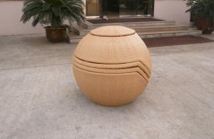 China Hand-Woven Brown Cane Obelisk Chair Set For Living Room / Balcony factory