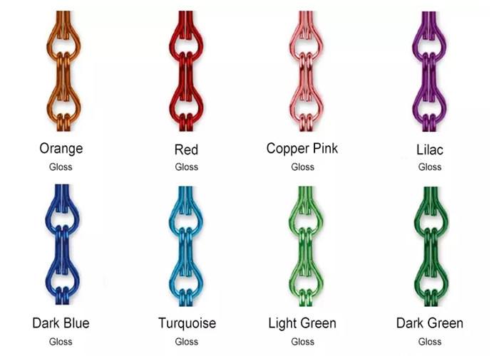 Decorative Architectural 12mm Anodized Metal Chain Link Curtain 1mX2m