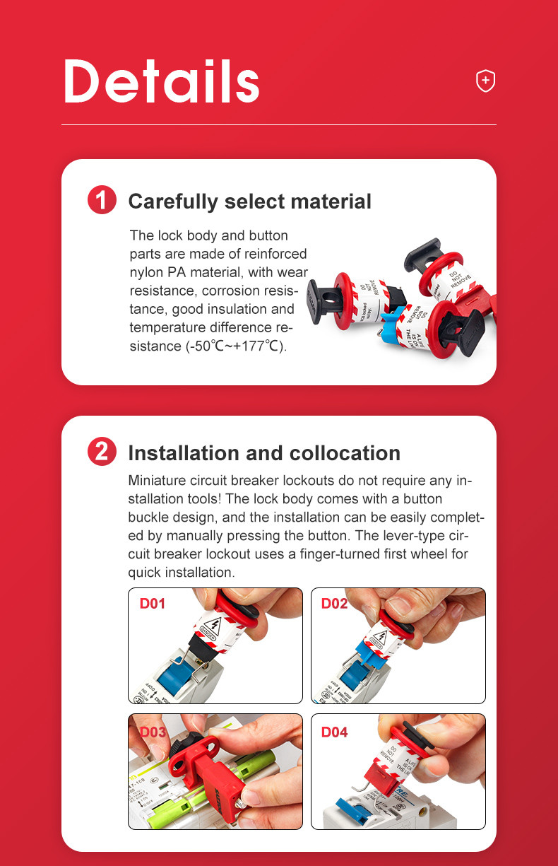 Small Industrial Circuit Breaker Lockout for Insulation Lockout