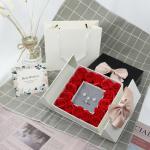 Gift Paper Box Custom Magnetic Bowknot Double Open 16 Roses Soap Flower For