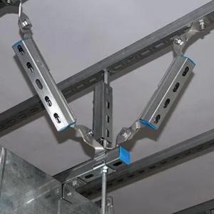 Earthquake Proof Steel Seismic Bracing System With Rustproof Polished Finish