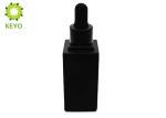 Leak Proof Matte Black Glass Empty Cosmetic Bottles 1 OZ For Essential Oil /