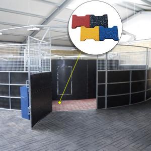 China Hot-Selling Dog-Bone Shaped Rubber Brick Rubber Interlocking Horse Walker Mats For Outdoor /Horse Stable Rubber Mat factory