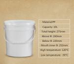 Industrial Paint Packaging 2.5 Gallon White Clear Plastic Buckets with Lid
