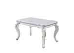 Generous Carving Family Rectangular Marble Dining Table