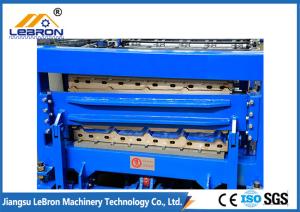 China Blue Color Double Layer Roll Forming Machine Double Floor Deck Roll Former factory