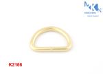 Iron Hand Polished Purse Rings Hardware , Fashion Style Brass D Ring With Clip