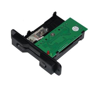 China Half Insertion Manual Magnetic Card Reader RS232 / TTL / USB Black Bezel factory