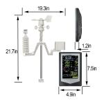 Digital Color Screen Wireless Weather Station Indoor Temperature Humidity Wind