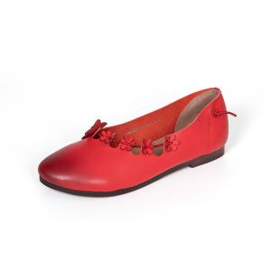 China S409 New Retro Stitching Woven Thick High-Heeled Leather Women'S Shoes, Simple And Elegant Style Shoes factory
