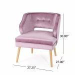 Light Lavender Velvet Fabric Accent Chair Nordic Simple Fashion Restaurant