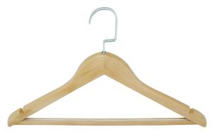 China Smooth finished Hotel Room Hangers 430*17*17mm With Flat Hook factory