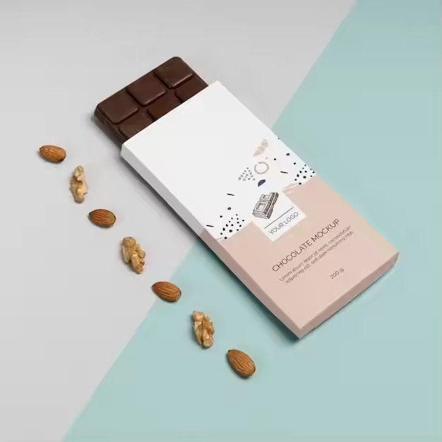 Custom Chocolate Bar Box Food Grade Cardboard Paper Gift Weeding Box with Logo Luxury Packing Material Customized Coated Paper