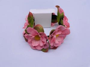China Pink Party Floral Hair Scrunchies Multiscene Durable Fashion Style factory
