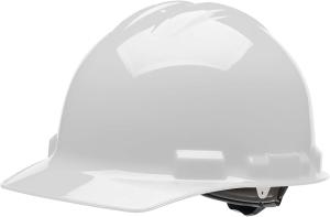 China HDPE ABS White Construction Safety Helmets With Permeable Holes factory