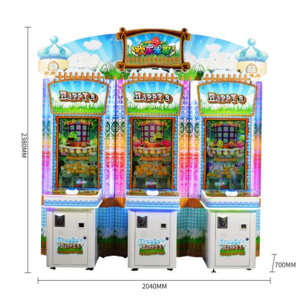 3 Players Redemption Arcade Machines Adjustable Difficulty Happy Fruits Coin