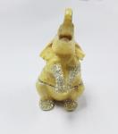 Elephant trinket jewelry box, petwer metal jewelry box elephant decoration gifts