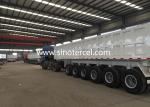 Hydraulic System Semi Tipper Truck With Three Axles White
