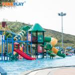 Village Outdoor Water Play Equipment Customized Splash Park Playground
