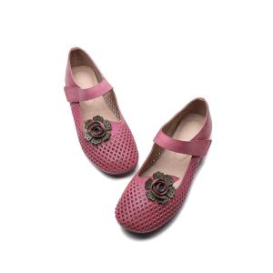 China S264 Women's shoes, holes, breathable and cool, white shoes, women's printing, convenient laces, slippers, women factory