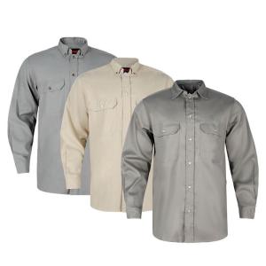 China Cotton Flame-Resistant Fabric Shirt Fireproof Arc-Resistant Shirt American Style Flame-Resistant Workwear factory