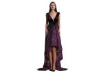 Dark Purple Sequined Sleeveless Formal Dresses , High Low Style Long Prom Dress