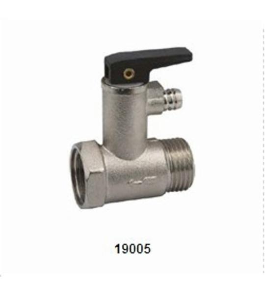 19005 Brass Ball Valve , Water Heater Pressure Valve Brass forging by owned