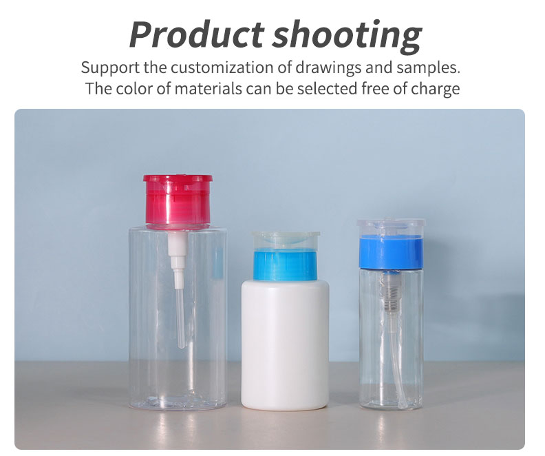 100ml 150ml 300ml PET Plastic Bottles Customized Nail Polish Remover Bottle For Makeup Tools