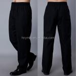 Kitchen Unisex Chef Work Pants High Waist With Zipper 100 Cotton